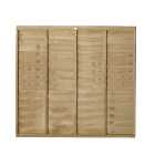 Forest Garden Pressure Treated Overlap Fence Panel - 6 x 5ft
