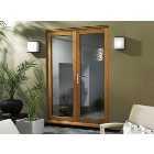 JCI Slimline Oak French Door Set - 1490mm