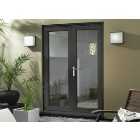 JCI Slimline Grey French Door Set - 1490mm