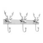 Premier Housewares Stag Head Motif 3 Hook Hanger