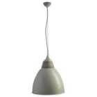 Premier Housewares Oslo Large Pendant Light in Iron/Wood - White