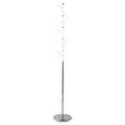 Premier Housewares Acrylic Peg Coat Stand - White/Chrome
