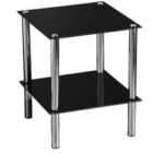 Premier Housewares 2 Tier Side Table - Black
