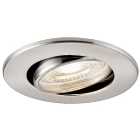 Saxby Integrated LED Fire Rated Adjustable Cool White Dimmable Downlight - Brushed Nickel