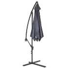 Charles Bentley 3m Hanging Cantilever Garden Parasol - Grey