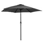 Charles Bentley Garden Parasol with Crank & Tilt - Grey