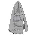 Charles Bentley Rattan Garden Swing Chair Waterproof Cover - Black
