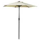 Charles Bentley Metal Garden Parasol with Crank - Beige