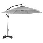 Charles Bentley Hanging Cantilever Garden Parasol - Light Grey