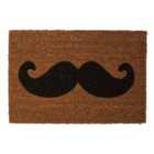 Premier Housewares Coir Doormat - Moustache