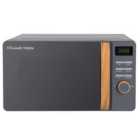 Russell Hobbs RHMD714G Scandi 700W 17L Digital Microwave - Grey, with Wooden Effect Handle