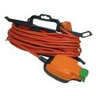 Masterplug 13A Weatherproof Garden Tidy Extension Lead - 15m
