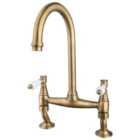 Wickes Zores Bridge Tap Hp/lp - Antique Brass