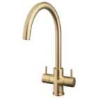 Wickes Kumai Monobloc Tap Hp/lp - Brushed Gold