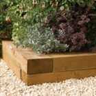 Rowlinson 1.8m Timber Flower Bed Blocks - 2pk