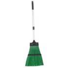 JVL Garden Hard Bristled Broom Brush Rake - Green
