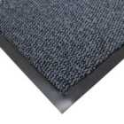JVL Heavy Duty Commodore Backed Barrier Door Floor Mat Blue/Black 80 x 120cm