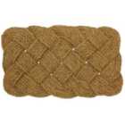JVL Hand Made Knotted Rope Coir Doormat - 45x75cm
