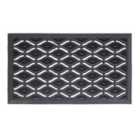 JVL Heavy Duty Ellipse Design Eyes Rubber Floor Door Mat - 40 x 70cm