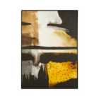 Premier Housewares Astratto Black/Ochre Wall Art