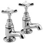 Bristan 1901 Pair of Chrome Crosshead Small Vanity Basin Taps