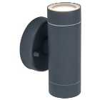 Lutec IP44 Vienna Up & Down Wall Light - Graphite