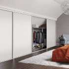 Spacepro Heritage Sliding Loft Door White Frame & Panel - 610mm