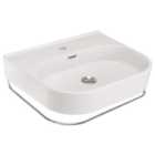 Wickes Siena 1 Tap Hole Wall Hung Basin with Chrome Towel Rail