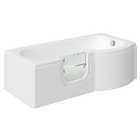 Wickes Concert P-Shaped Left Hand Easy Access Bath - 1675 x 850mm