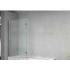 Wickes 6mm L-Shaped Shower Bath Screen - 1500 x 830mm