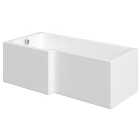 Wickes Veroli 6 Jet Left Hand Reinforced L-Shaped Whirlpool Bath - 1700 x 850mm
