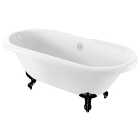 Wickes Hampstead Freestanding Traditional Double Ended Roll Top Bath - 1695 x 755mm