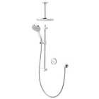Aqualisa Unity Q Smart Divert Concealed Gravity Pumped Shower with Adjustable & Ceiling Fixed Shower Head