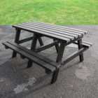 NBB Junior Small 120cm Recycled Plastic Picnic Table - Black