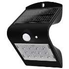 Luceco Solar Guardian PIR Wall Light Black IP65 1.5W 200LM 4000K