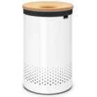 Brabantia 60L Laundry Bin with Cork Lid - White