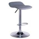 Zennor Hyperion Leather Barstool - Grey