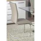 Heartlands Furniture Set Of 2 Simone Faux Leather Chairs - Chrome/Grey