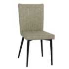 Heartlands Furniture Set Of 4 Hoskin Faux Leather Chairs - Taupe/Black