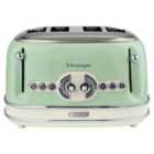 Ariete AR5604 Vintage 4-Slice Toaster - Green