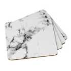 Marble Design Cork Back Coasters - Set of 4