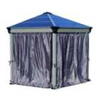 Canopia by Palram Hexagonal Gazebo Curtain Set - Black