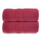 Allure Zero Twist 2 Pack Hand Towels - Cranberry