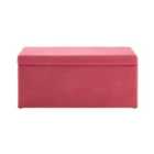 Interiors By Premier Housewares Childrens Ottoman Pink Velvet