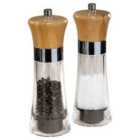 Pro Chef Acrylic Wooden Salt & Pepper Mill - Set of 2