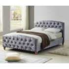 Millbrook Crushed Velvet Double Bed Silver