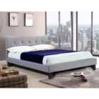 Hollywell Linen Fabric Single Bed Grey