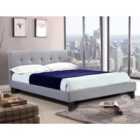 Hollywell Linen Fabric King Size Bed Grey