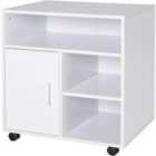 Zennor 4 Compartment Storage & Printer Unit - White