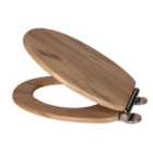 Croydex Corella Oak Effect Flexi-Fix Toilet Seat - Grey Oak Effect